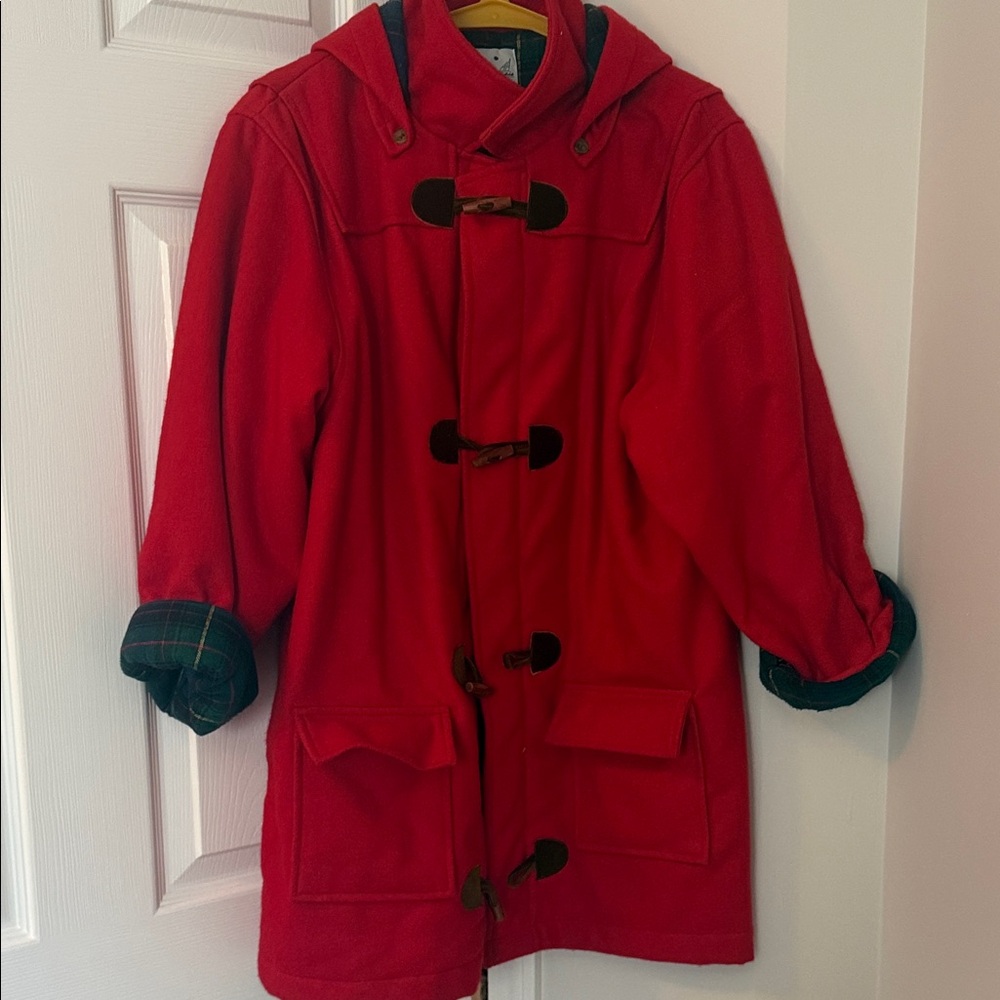Red Kids Pea Coat